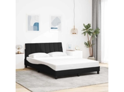 Vidaxl Estrutura De Cama Sem Colchão Hanko 140x200 Cm Tecido Preto