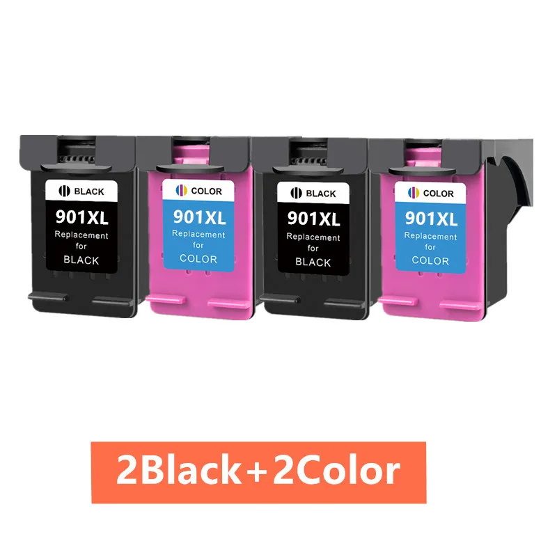 2 Cores E Preto Nº Hp 901 Para Impressora Officejet 4500 J4500 J4540 J4550 J4580 J4640 4680