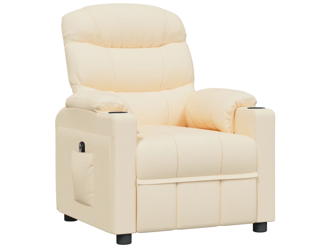 Electric Recliner Chair, Electric Recliner Chairs Vidaxl Creme Tecido