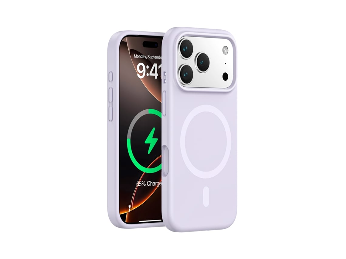 (roxo, Iphone 17) Capa Magnética Resistente Para Iphone, Em Silicone Líquido De Cor Sólida, Com Design Simples.