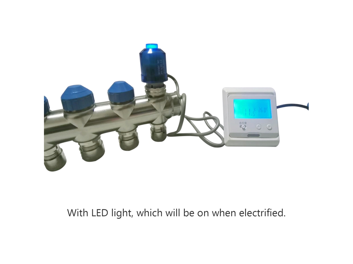 Laxiscreed Atuador Eletrotérmico Fechado Ac230v Com Luz Led Para Automação