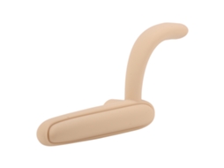 Capa de Alça de Porta Silicone Proteção Infantil Bege Esquerda