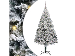 Conjunto 1 Árvore De Natal Artificial Vidaxl Branco Pvc (240 Cm)