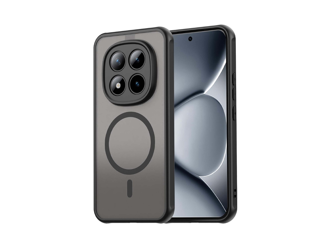 Capa Tumundosmartphone Magnética Para Xiaomi Redmi Note 15 Pro 5g Com Borda Preta E Proteção Para A Câmera