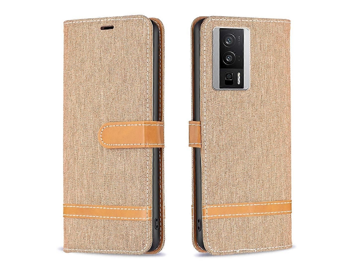 Capa De Celular Xiaomi Redmi K60 / K60 Pro Com Textura De Jeans E Blocos De Cores