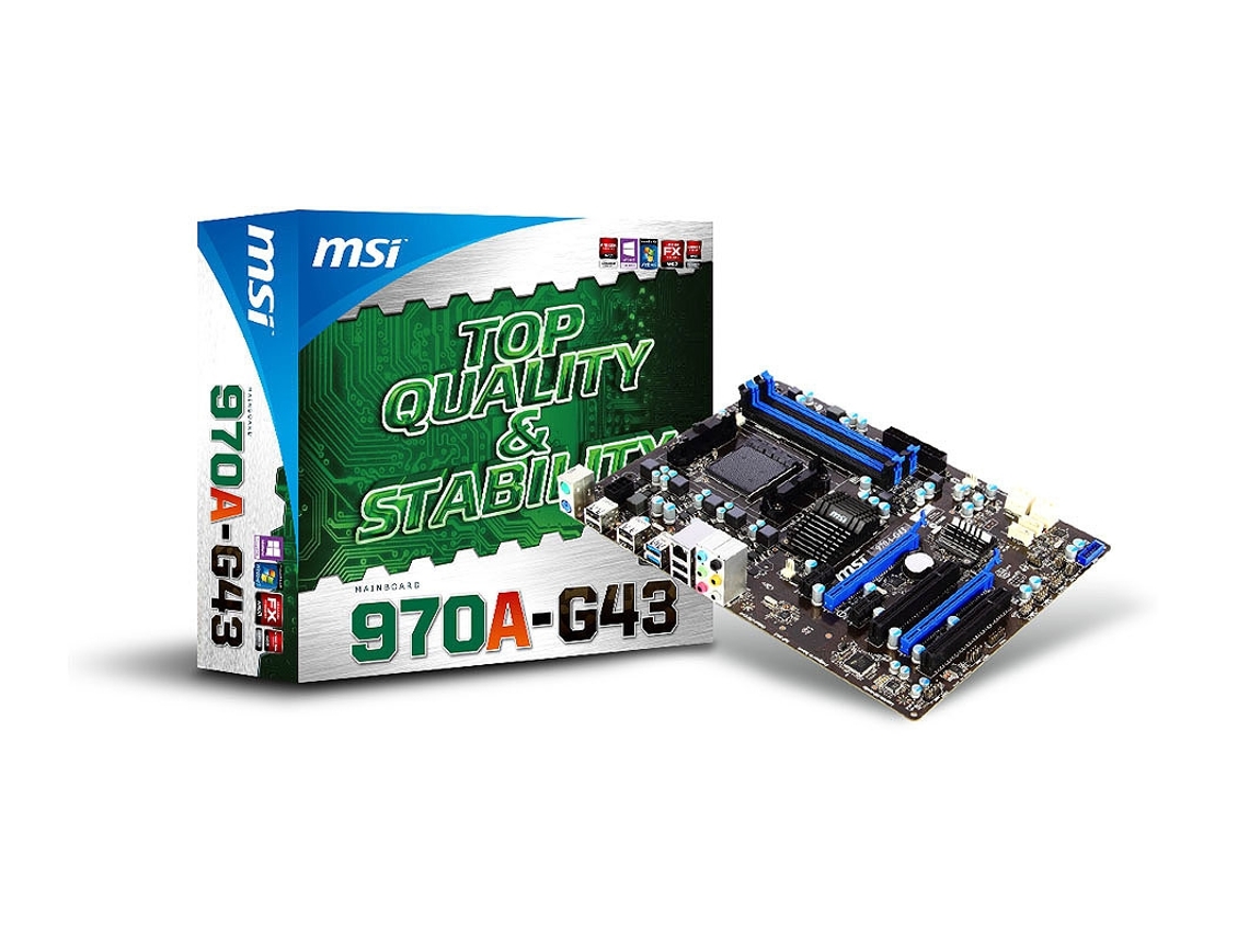Motherboard MSI 970A-G43 (Socket AM3+ - AMD 970 - ATX)
