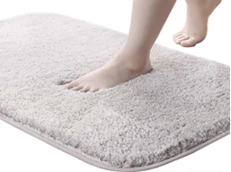 Lurelia Tapete Banho Antiderrapante Lavável Absorvente Macio Microfibra Borracha 40x60 Cm