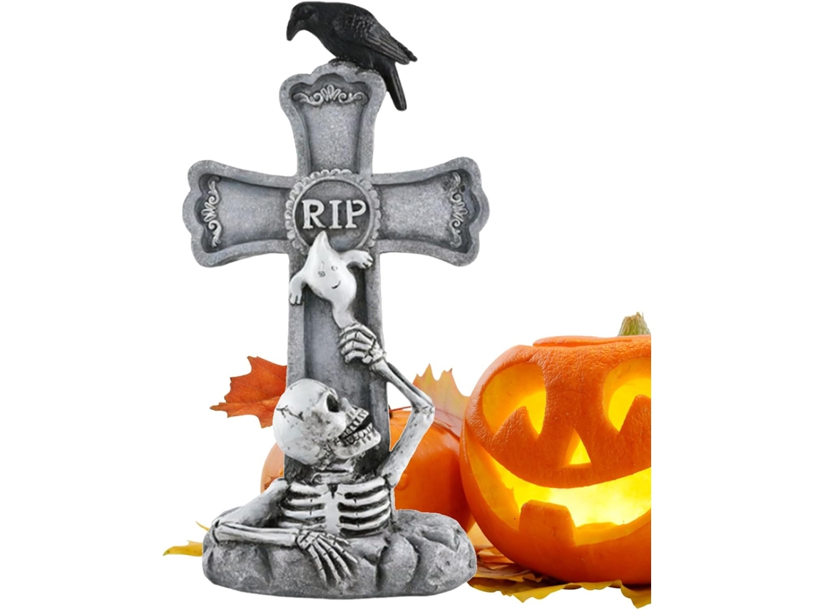 Halloween Decorações de Túmulos para o Cemitério Lápides, Miniaturas Assustadoras, Acessórios para Exteriores, CHABERLU