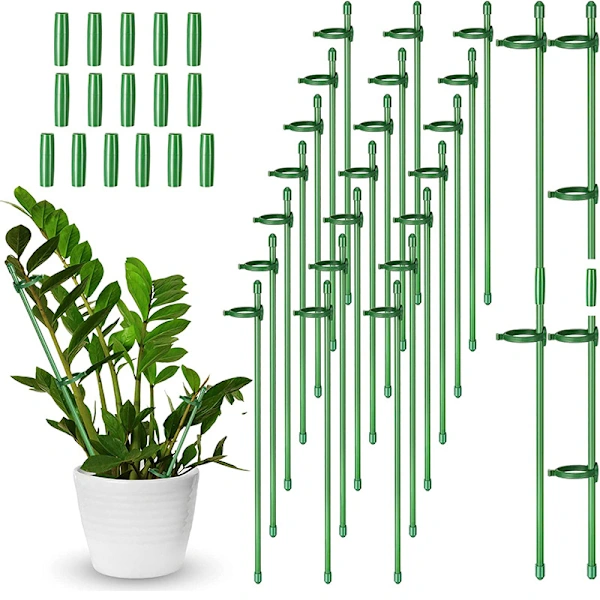 Suportes Ajustáveis ​​para Plantas, de Plástico para Plantas Interior e Jardim, Pacote com 30 Unidades, Verde Turquesa, Cm AQUAFORGE