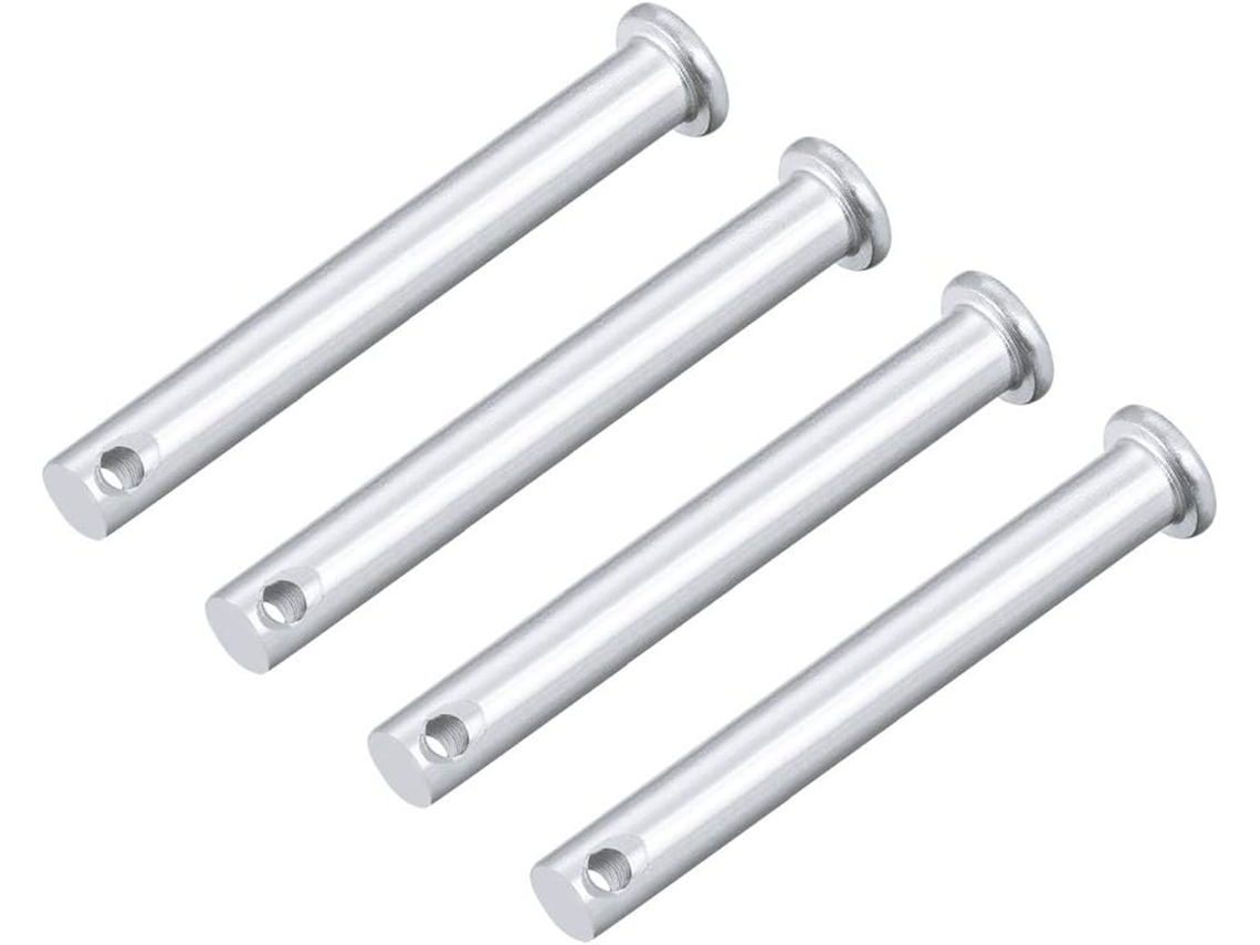 Pinos de articulação monobloco, cabeça plana 8x90mm, aço zincado, 4 unidades CHABERLU