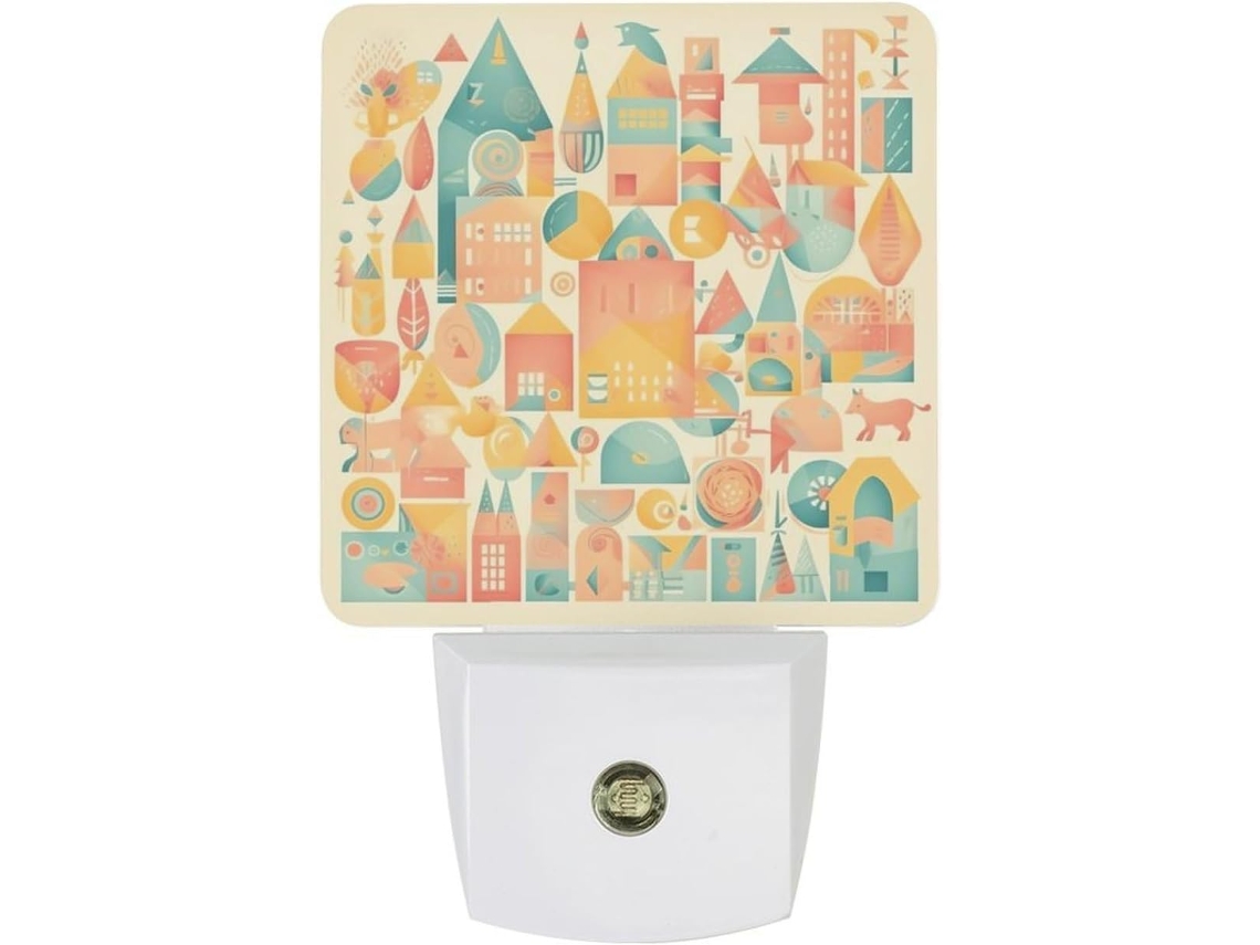 Luminária Noturna De Parede Com Vários Brinquedos, Sensor De Luminosidade, Luz Led Branca Quente, Lâmpada De Baixo