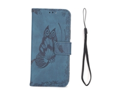 Capa de Telefone para iPhone 12 Pro Azul com Slot para Cartão EOOCOO