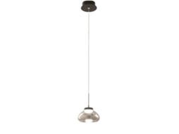 Arabella Luminária Pendente Simples Fabas Luce Led 8w Luminária De Teto Diâmetro 14cm Fumê