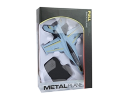Mali model Avião de Liga com Efeito de Luz e Som Pull Back Brinquedo para Crianças Azul