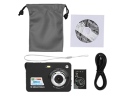 Câmera Digital Cartão 8x Zoom 5 Mp Tela Lcd 2,7 Polegadas Microfone Integrado Suporte Até 32gb (preto)