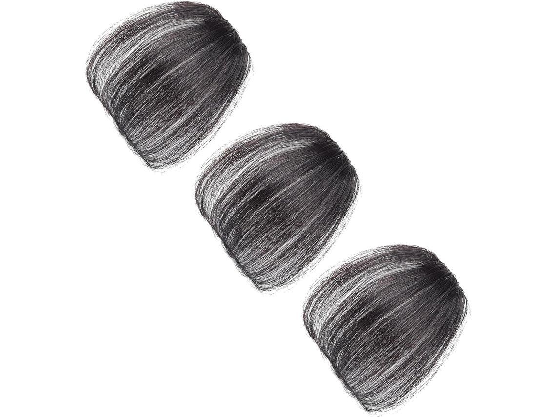 Faixa de aplique espessa Preta, feita com material resistente a altas temperaturas, segura para uso como peruca. Conjunto de 3 peças.