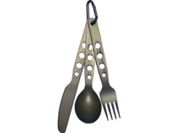 Faqueiro Para Campismo SEA TO SUMMIT Alphaset Aluminium 3 Pc Cutlery Set (Alumínio)