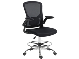 Cadeira De Desenho Com Suporte Lombar,ajustável Em Altura,giratória,para Home Office,estúdio,projetos De Arte,preto