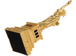 Estátua Liberdade Americana Metal Banhado 25 Decoração Escritório Lembrança Escultural Feita Ouro Cm Casa À GOKOCO