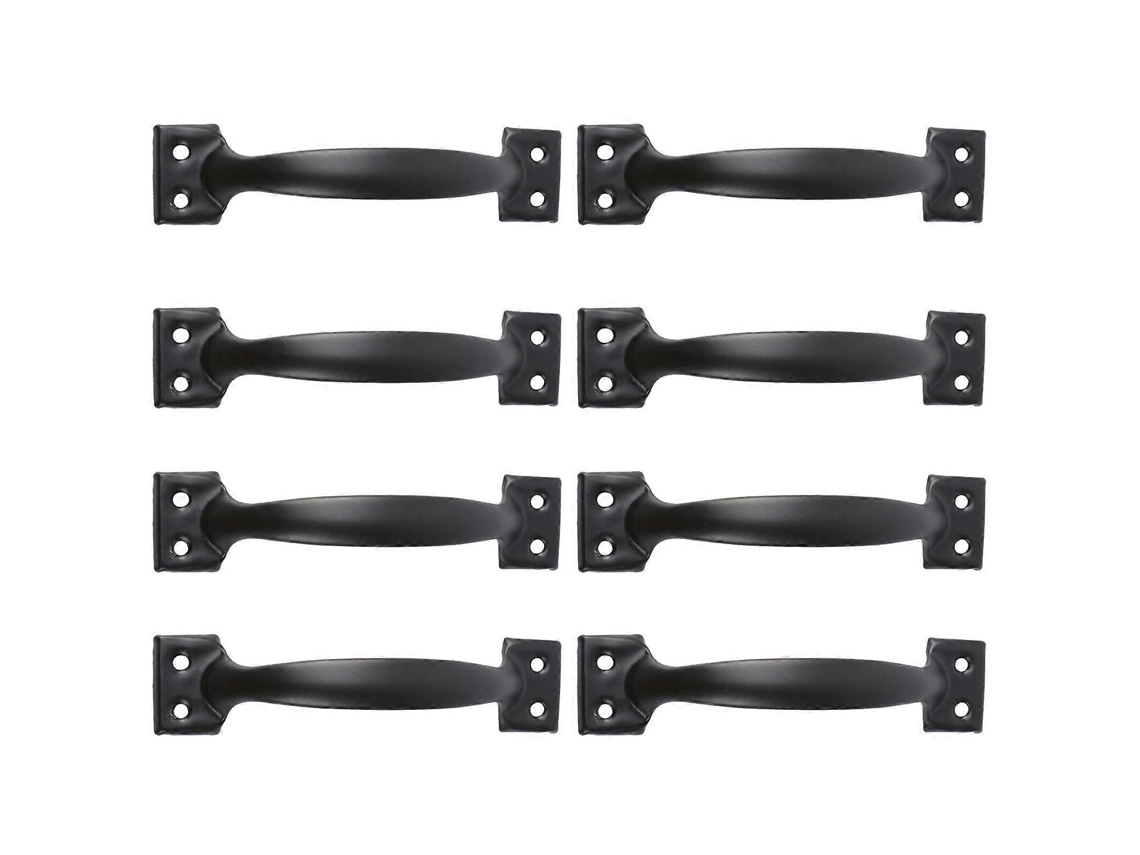 Mango de gaveta simples de 6 polegadas de ferro, prático para armário, gabinete, móvel, casa, 8 peças, 14x3,4cm | S/MARCA