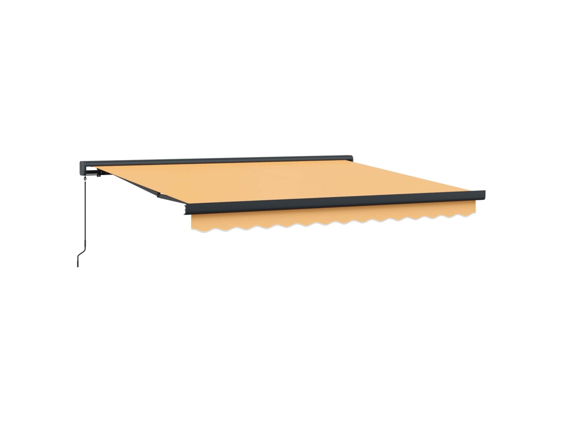 Conjunto 1 Toldo Retrátil Vidaxl Amarelo Lona (300 X 250 Cm)
