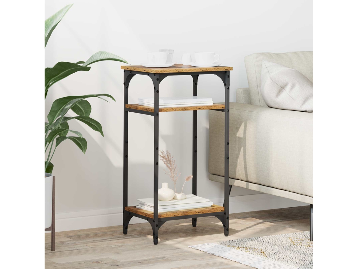 Vidaxl Mesa Lateral Madeira Antiga 40 X 30 X 75 Cm