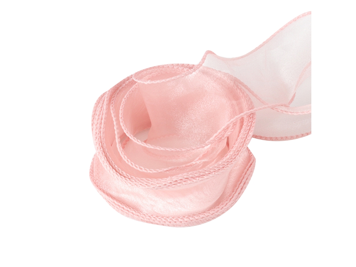 Fita De Flores Artificiais Rosa Claro Com Borda Mesma Cor