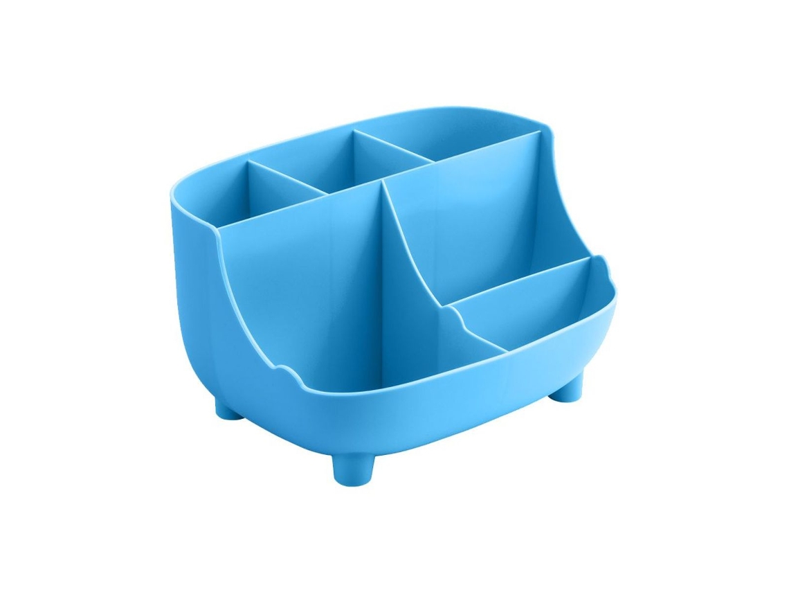 Organizador de Mesa para Canetas, Lápis e Cartões, Azul, Klb BRILVIBERA
