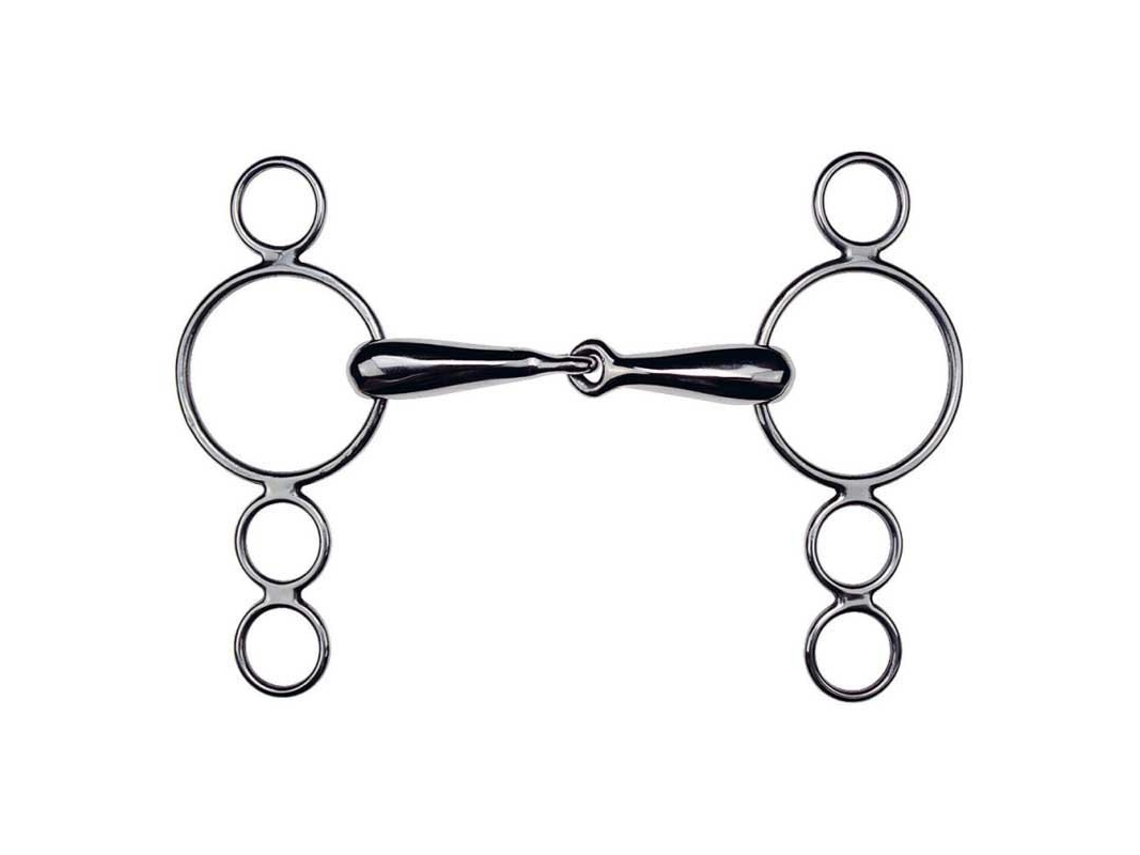 Bridões Grossos Ajustáveis com Argolas 4 Prateado 135 Mmfeeling