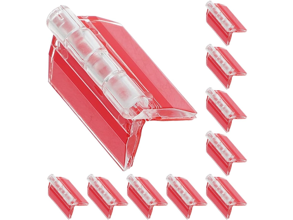 Ciieeo Conjunto De 12 Dobradiças Autoadesivas Acrílico 30x35mm Mini Dobráveis Plástico Para Reparo Portas Armário