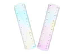 Régua De Pvc Flexível, Durável E Fácil Dobrar, 2 Peças 15 Cm Para