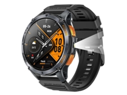 Smartwatch K67a Com Gps Tela Amoled Bússola Altímetro E Chamada Bluetooth Preto