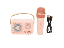 Caixa de Som Bluetooth Retrô Portátil, Rosa AQUAFORGE
