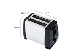 Torradeira Maker Inox com 2 Fendas 6 Níveis 750w para Pão Sanduíche Café da Manhã | S/MARCA