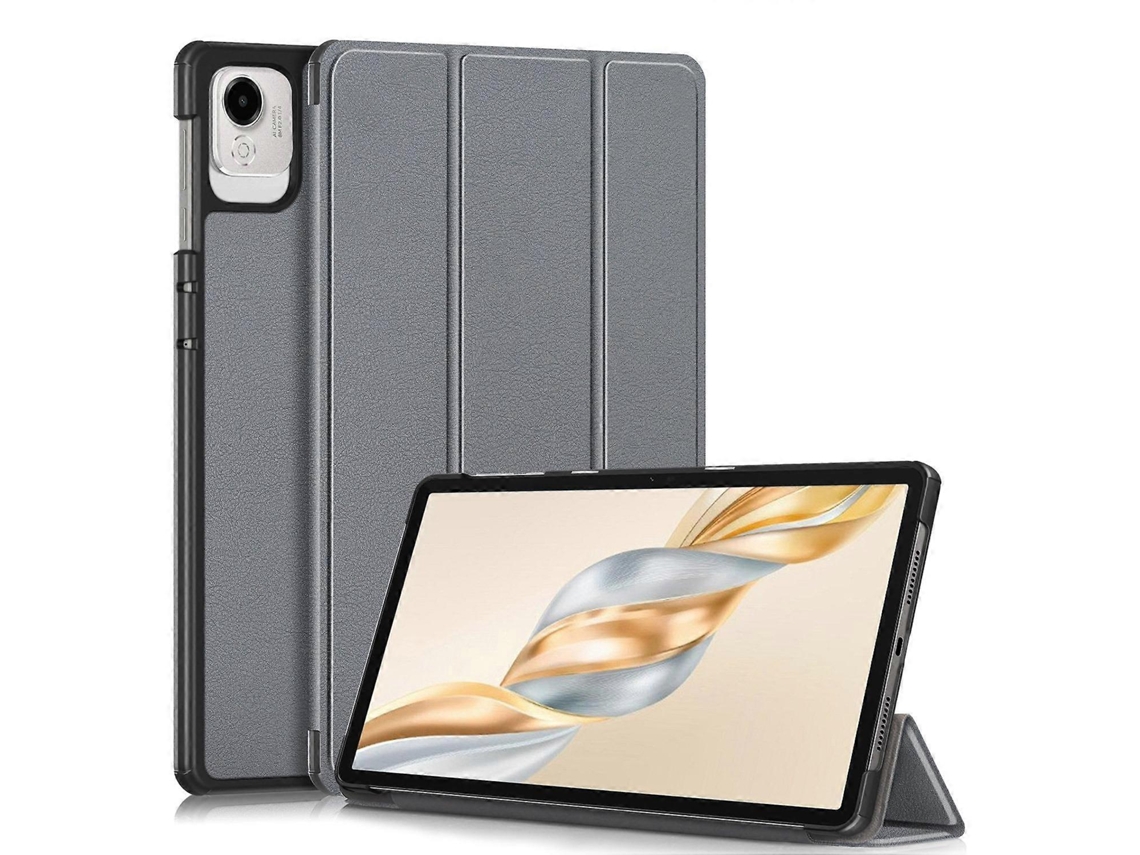 Capa De Couro Dobrável Tripla Para Tablet For Honor Pad X9a / X9 Pro Custer Pure Color