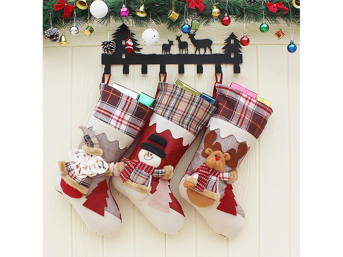 3 Meias De Natal, 45 Cm, Grandes, Personalizadas Olysi Shop