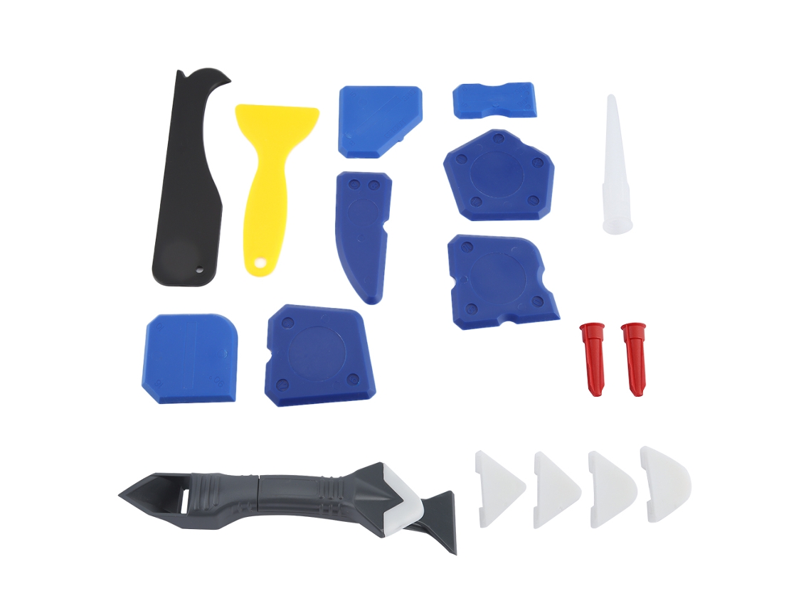 Kit De Ferramentas Para Remover Selante De Silicone, Raspagem, Polimento E Limpeza, 17 Peças