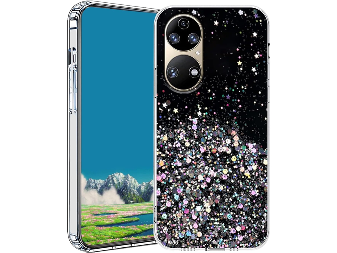 Capa Protetora para Huawei P50 HONGWE. Pele Sintética Anti-Choque Transparente