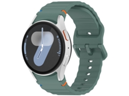 Bracelete para Samsung Galaxy Watch 6 Classic 20mm XIAOMOYU com ondulada silicone e verde oliva