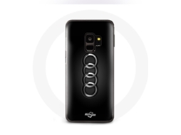 Capa para Samsung Galaxy S9 plus Audi logotipo preto tampa do cubo inferior