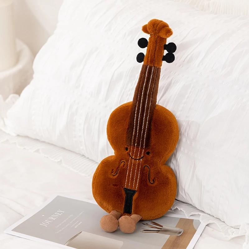 Lindo Brinquedo de Pelúcia Musical, Boneco de Pelúcia Macio, Instrumento Musical MDUG (violino 30cm)