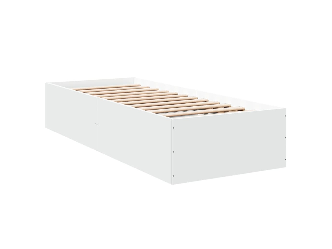 Estrutura de Cama MAISON EXCLUSIVE Derivados de Madeira Branco (90x190 cm)