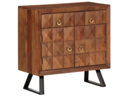 Vidaxl Armário Gavetas 70x35x70 Cm Madeira Maciça Acácia Castanho Mel