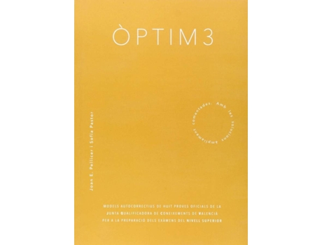 Livro Optim 3 de Joan Pellicer (Valenciano)