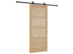 Vidaxl Porta Deslizante Natural E Preto 86 X 198,5 Cm
