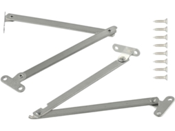 Conjunto De 2 Hastes Suporte Dobráveis Em Aço Inoxidável Para Portas Armários E Estantes Com Abertura Basculante