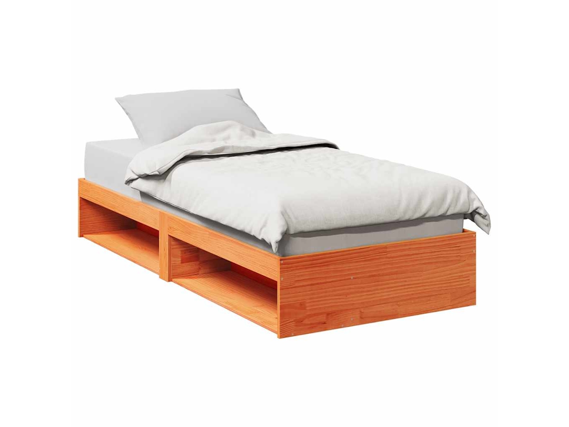 Vidaxl Sofá-cama Sem Colchão 90x190 Cm Pinho Maciço Castanho-mel