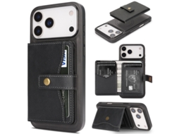 Capa Para Iphone 17 Pro Com Magsafe E Suporte De Cartão Destacável.