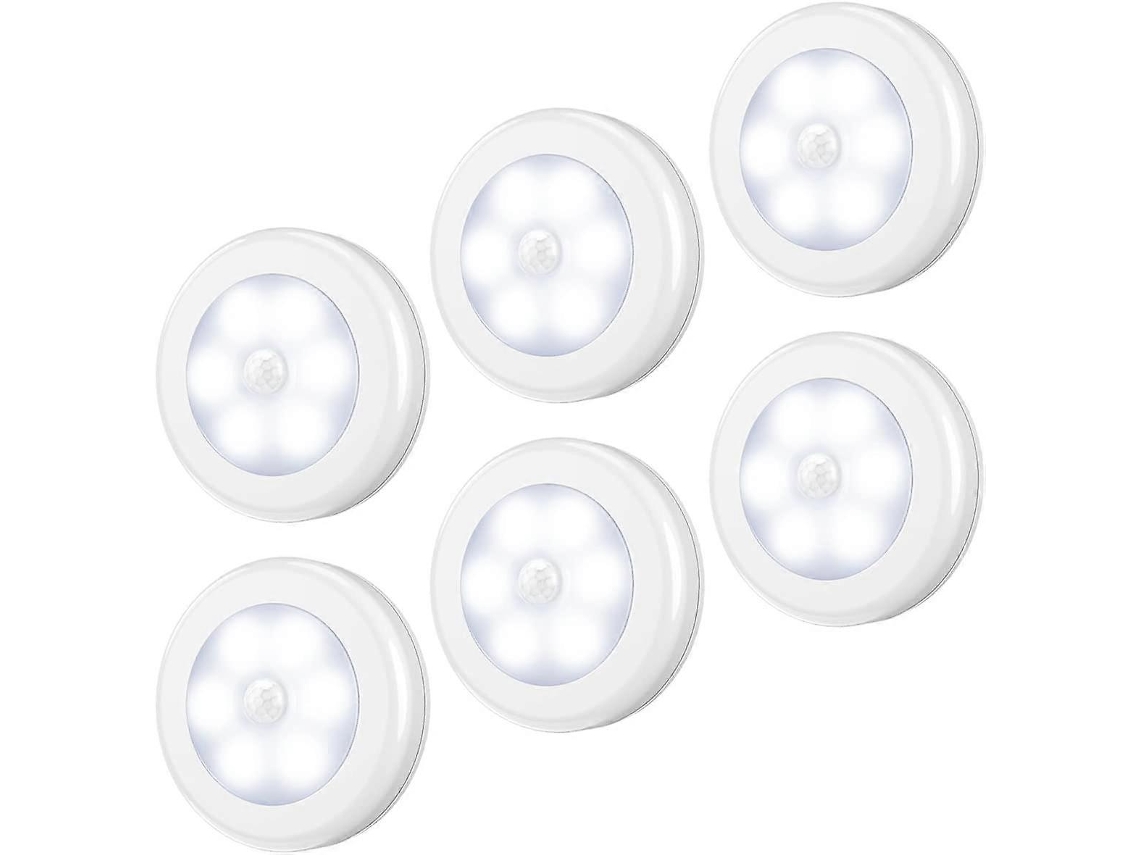 Conjunto De 6 Luzes Noturnas Led Com Sensor Movimento Db-aquaforge
