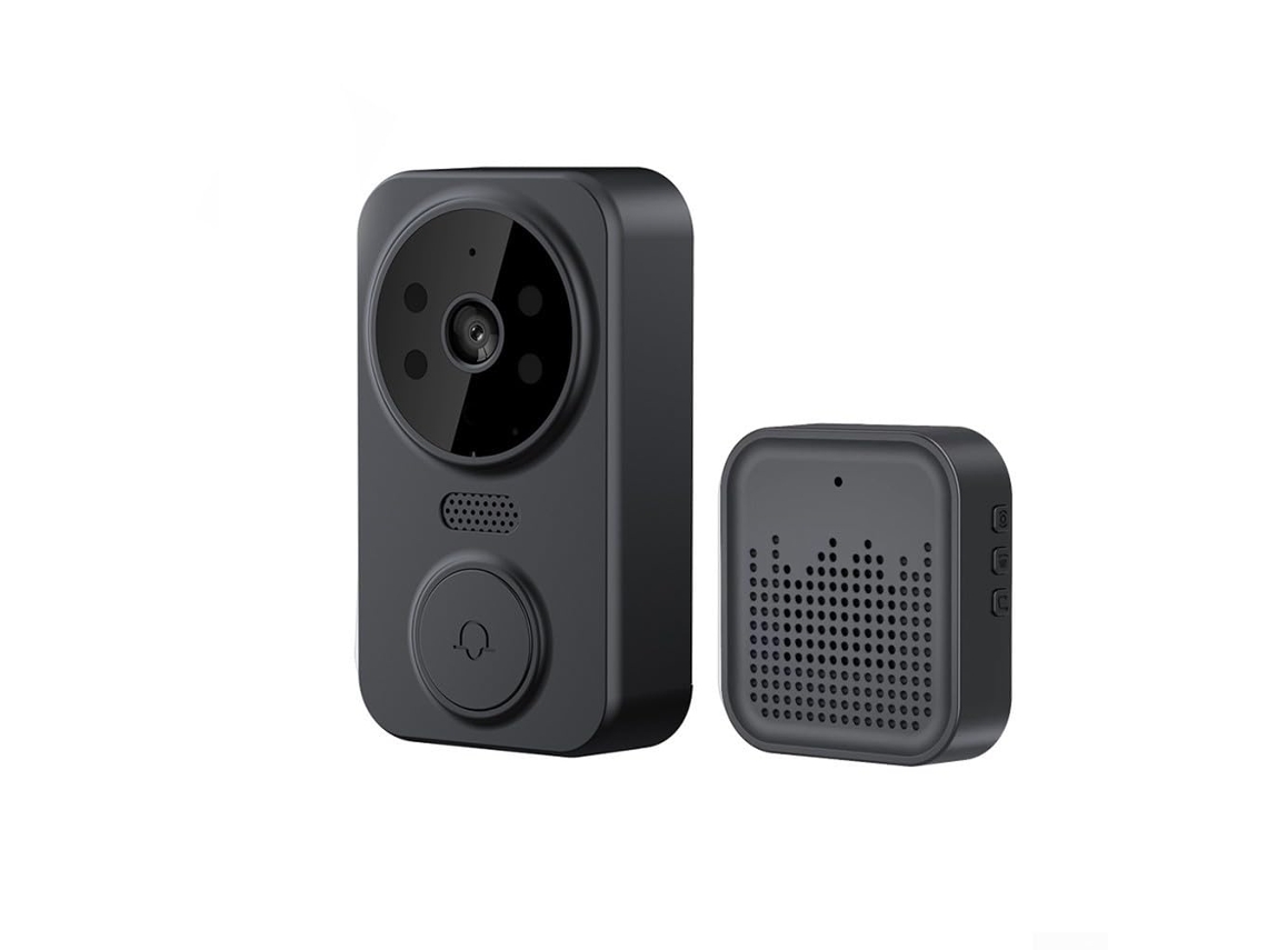 Campainha De Vídeo Porta Wifi Sem Fio,interfone Com Áudio Bidirecional E Visão Remota Btforus (preto)